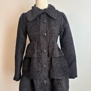 Dollhouse Black Textured Teddy Jacket